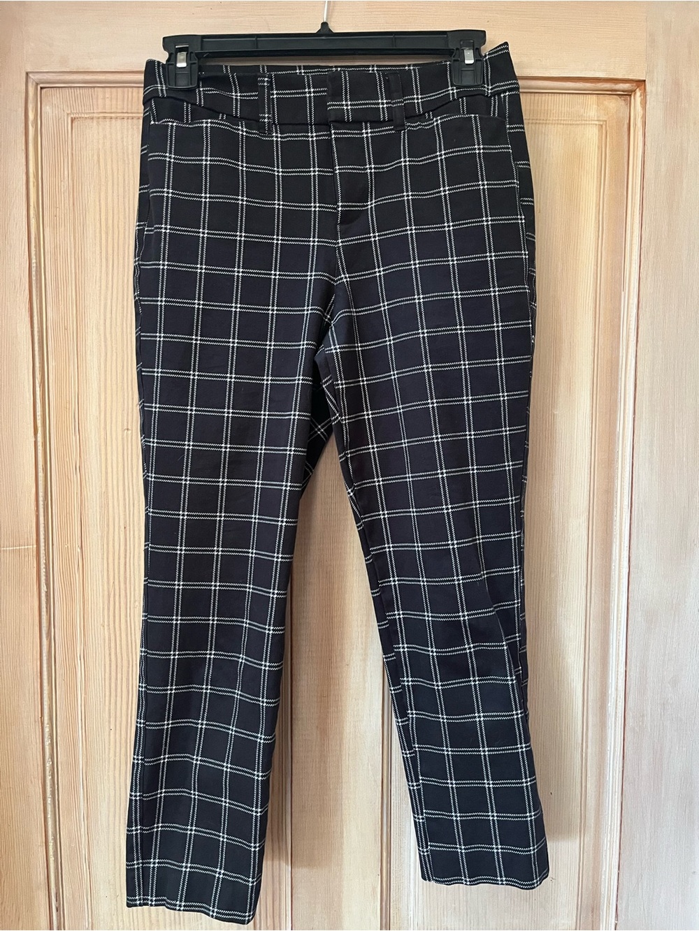 Old Navy Black Windowpane Plaid Dress Pants